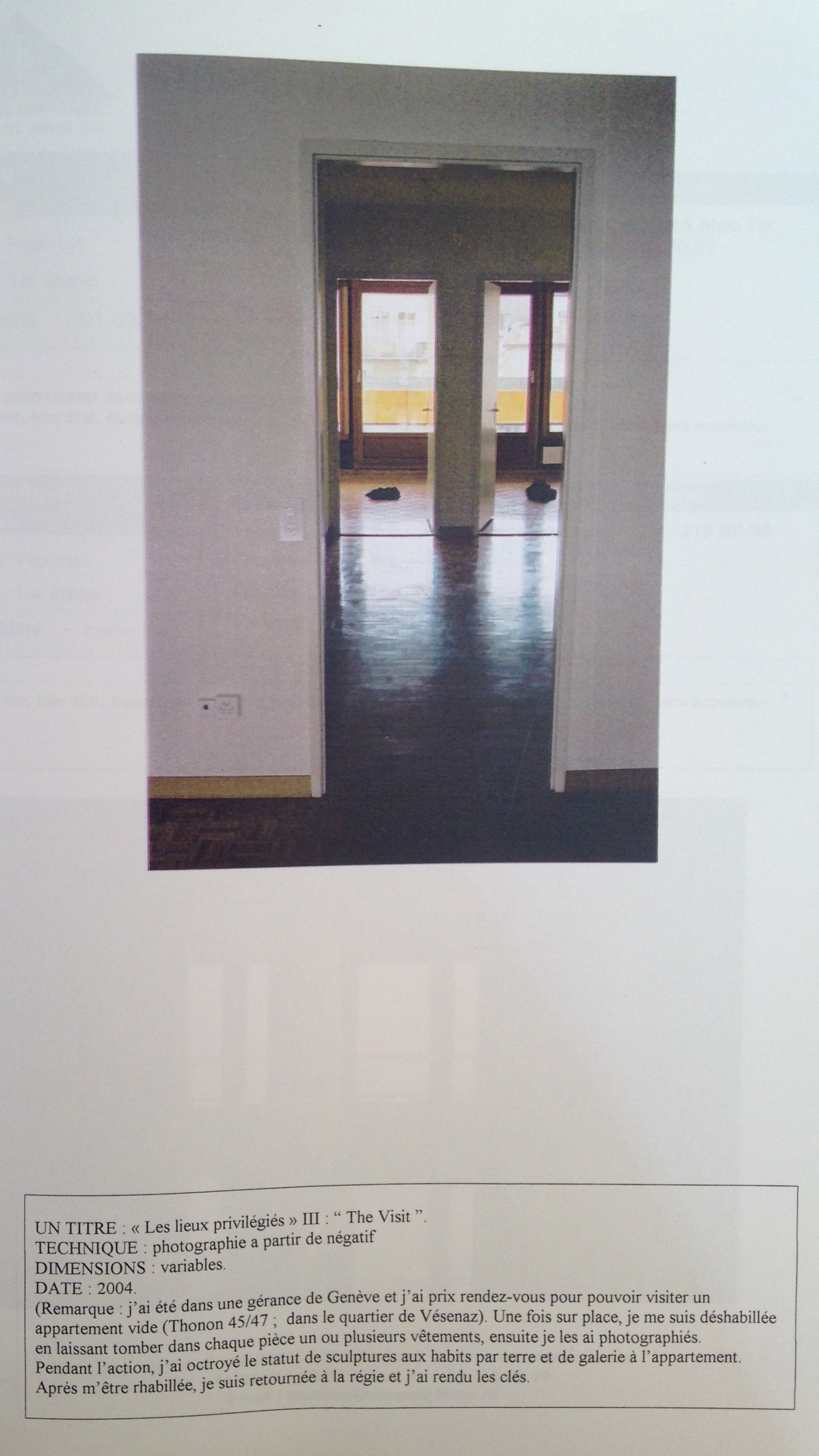 Les lieux privilégiées III: The Visit
