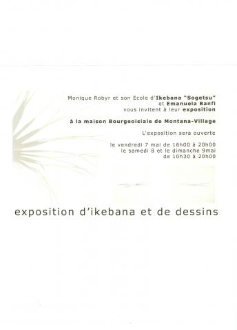 Exposition d'Ikebana et de dessins